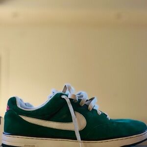 Nike Emerald and White Sneakers
